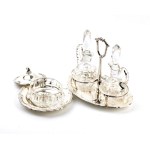 CASTAUDI & GAUTERO di EMANUELLI & PASTORE Italian solid silver vinegar and cheese cruet sets