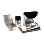 A lot of solid silver Italian writing desk items