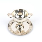 English sterling silver cup and plate