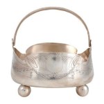 Russian solid silver sugar bowl