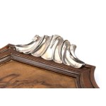 Italian wooden and solid silver tray