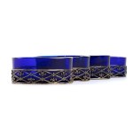 PETRUZZI E BRANCA S.P.A. Four italian solid silver salt cellars