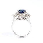 Diamond sapphire gold ring