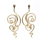 Gold diamond earrings