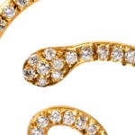 Gold diamond earrings