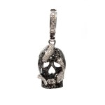 Black diamond gold pendant