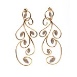 A pair of “Jaipur” gold and diamond drop earrings
