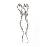 Diamond gold earrings