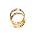 Fancy color brown diamond gold ring