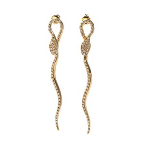 Diamond gold earrings