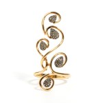 Fancy color brown diamond gold ring
