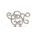 Diamond gold single earring