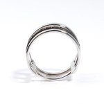 Black diamond gold ring