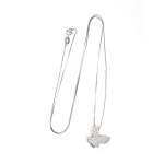 Diamond gold pendant necklace