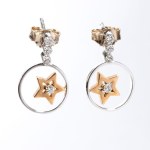 Diamond gold earrings