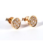 Diamond gold earrings