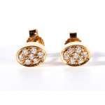 Diamond gold earrings