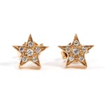 Diamond gold earrings