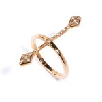 Gold and diamond ring