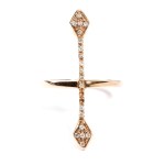 Gold and diamond ring