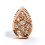 Diamond gold pendant