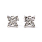 Diamond gold earrings