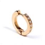 Diamond gold single earring