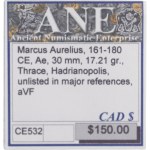 Ancient Roman Provincial, Thrace. 161-180 AD. Marcus Aurelius Æ 30 mm