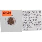 Ancient Judaea, Jerusalem 59-62 AD Porcius Festus Æ Prutah (2 Pieces)