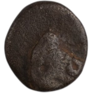 Starověké Řecko, Kypr, Salamis. Kolem roku 450 př. n. l. Stříbrný hemiobol. 6 mm.