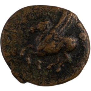 Starověké Řecko, Korintia, Korint. 287–283 př. n. l. Pegas, trojzubec.