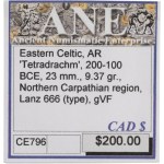 Ancient Eastern Celtic 200-100 BC AR Tetradrachm