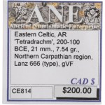 Ancient Eastern Celtic 200-100 BC AR Tetradrachm