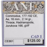 Ancient Roman Provincial, Trace. 177-192 AD. Commodus Æ 16 mm.
