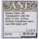 Ancient Eastern Celtic 200-100 BC AR Tetradrachm