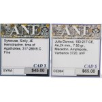 Ancient Syracuse Sicily Agathokles & Julia Domna (2 pieces)