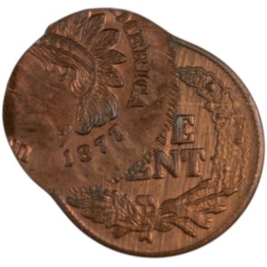 United States 1877 Cent Mini Token Double Struck Error