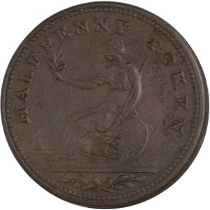 Canada Lower Canada Half Penny Token LC-49A1 - Overstrike