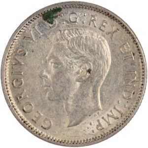 Canada 1940 Silver 25 Cents Mass of Dots Error
