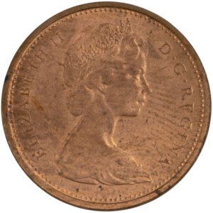 Canada ND Elizabeth II Cent Split Planchet Error