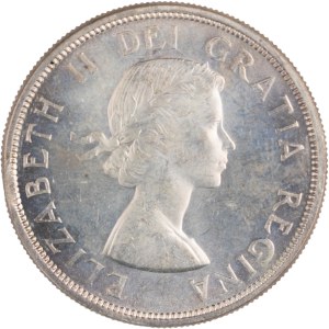 Kanada 1963 Silberdollar – „Minor Clip“-Planchet-Fehler