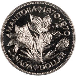 Canada 1970 Dollar Proof Like Die Shift in Legend Error