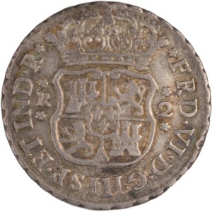 Mexico 1751/41 Mo MJ Silver 2 Reales Triple Stuck Reverse Error