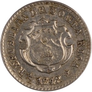 Costa Rica 1942 5 Centavos over 1903 2 Centavos Overstrike Error