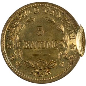 Costa Rica 1947 5 Centimos Double Struck Error