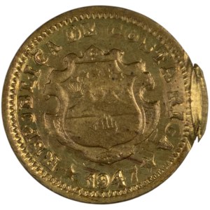Costa Rica 1947 5 Centimos Double Struck Error