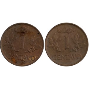 Colombia 1969 1 Centavo - Overdate Error (2 pieces)