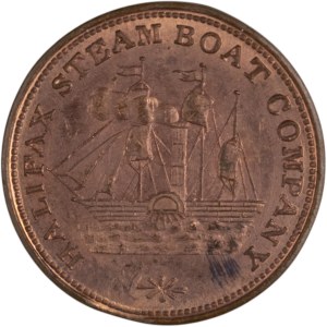 Canada Halifax Steam Boat Company Ferry Token Clipped Planchet