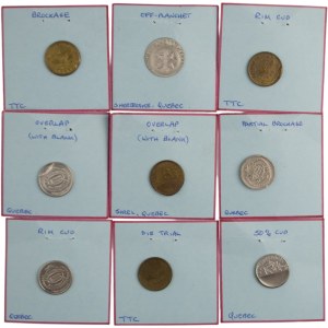 Canada Token Error Lot (9 pieces)