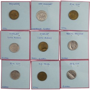 Canada Token Error Lot (9 pieces)